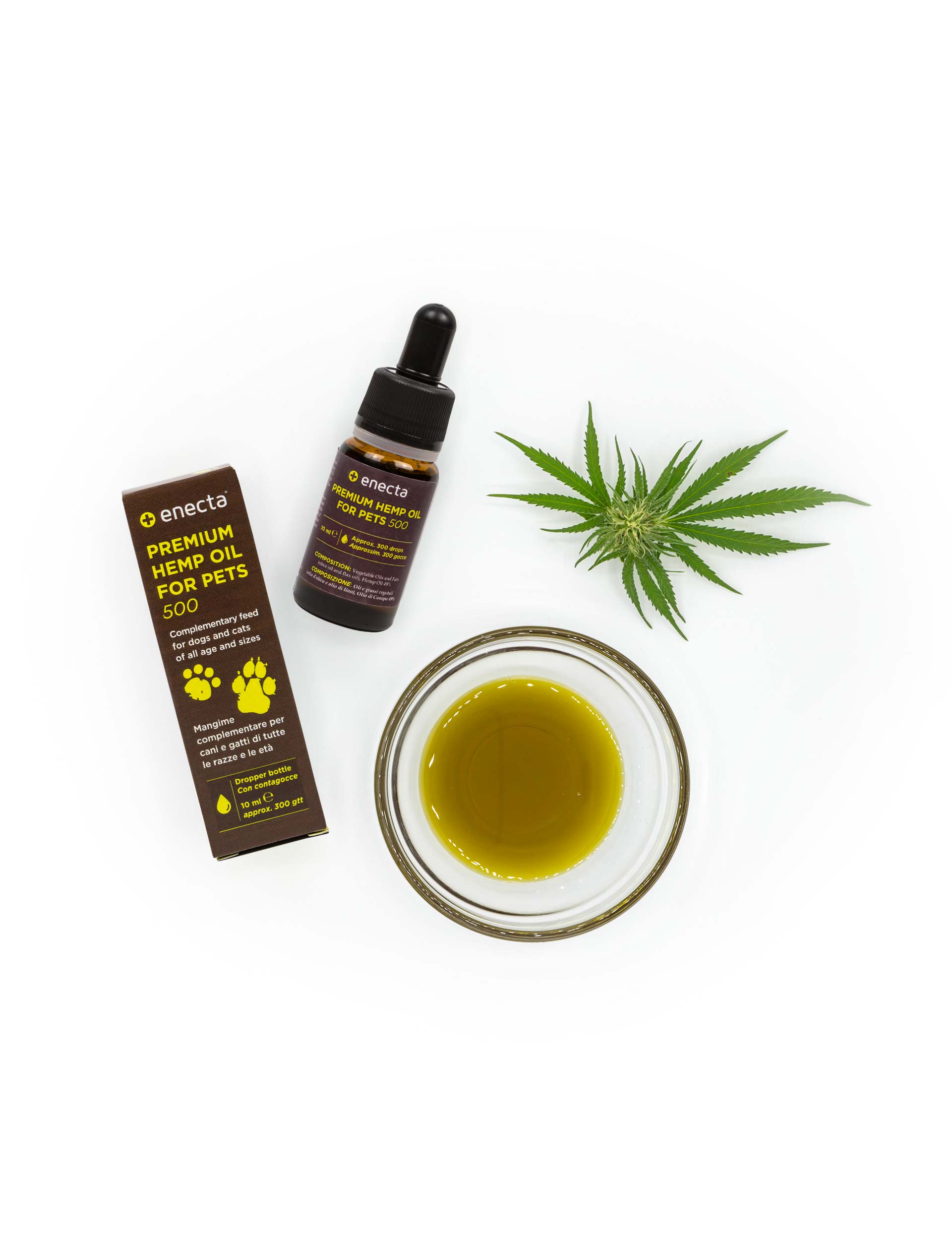 Premium Hemp Oil for Pets - 500 mg, 10 ml-Enecta.en